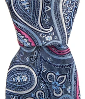 Roundtree & Yorke Pop Of Paisley 3 1/4#double; Woven Silk Tie