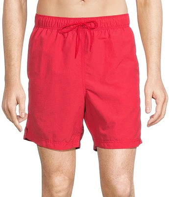 Roundtree & Yorke Portside Solid 6#double; Inseam Swim Trunks