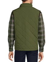 Roundtree & Yorke Quilted Corduroy Trim Solid Vest