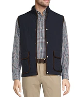 Roundtree & Yorke Quilted Corduroy Trim Solid Vest