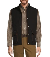 Roundtree & Yorke Quilted Corduroy Trim Solid Vest