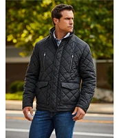 Roundtree & Yorke Quilted with Herringbone Shoulders Jacket