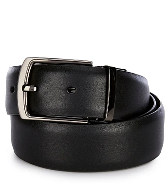 Roundtree & Yorke Reversible Halfmoon Leather Belt