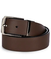 Roundtree & Yorke Reversible Halfmoon Leather Belt