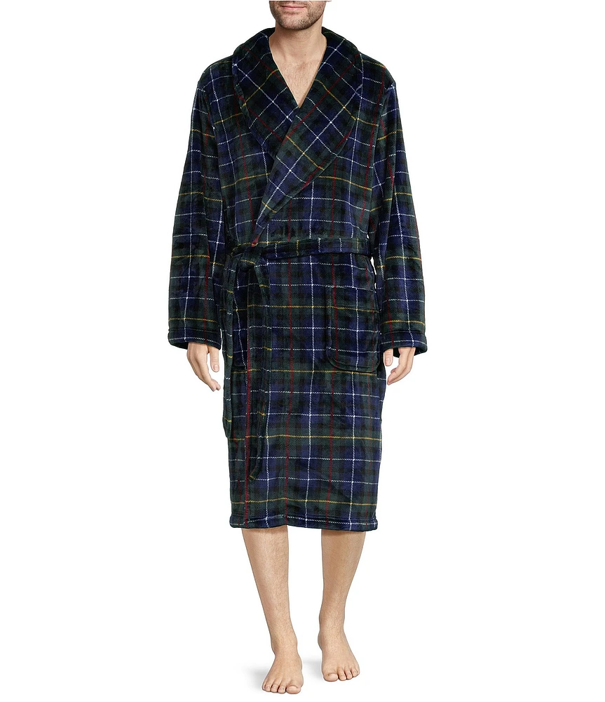 Roundtree & Yorke Robe Long Sleeve Belted Plush Robe