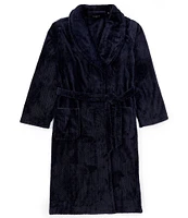 Roundtree & Yorke Robe Long Sleeve Solid Plush Robe