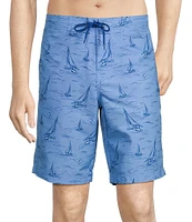 Roundtree & Yorke Sailboat 10#double; Inseam Swim Trunks