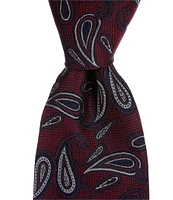 Roundtree & Yorke Scattered Pines 3 3/8#double; Woven Silk Tie