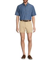 Roundtree & Yorke Short Sleeve Clip Dobby Sport Shirt