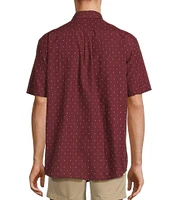 Roundtree & Yorke Short Sleeve Clip Dobby Sport Shirt
