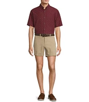 Roundtree & Yorke Short Sleeve Clip Dobby Sport Shirt