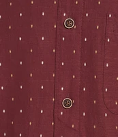 Roundtree & Yorke Short Sleeve Clip Dobby Sport Shirt