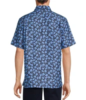 Roundtree & Yorke Short Sleeve Floral Print Sport Shirt