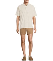 Roundtree & Yorke Short Sleeve Jacquard Terry Polo Shirt