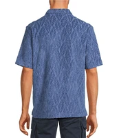 Roundtree & Yorke Short Sleeve Jacquard Terry Polo Shirt