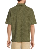 Roundtree & Yorke Short Sleeve Jacquard Terry Polo Shirt
