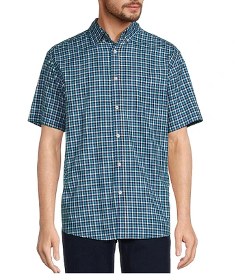 Roundtree & Yorke Short Sleeve Check Oxford Sport Shirt
