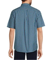 Roundtree & Yorke Short Sleeve Check Oxford Sport Shirt