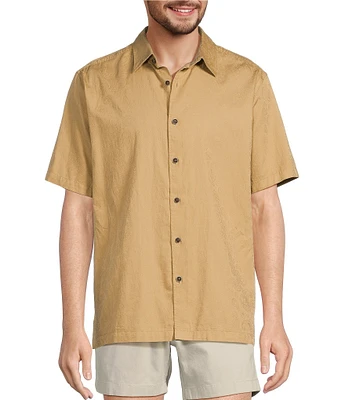 Roundtree & Yorke Short Sleeve Paisley Jacquard Sport Shirt
