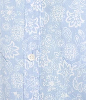 Roundtree & Yorke Short Sleeve Paisley Print Oxford Sport Shirt