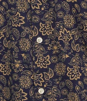 Roundtree & Yorke Short Sleeve Paisley Print Oxford Sport Shirt