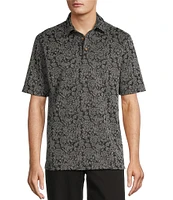 Roundtree & Yorke Short Sleeve Patterned Polynosic Polo Shirt