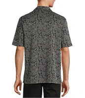 Roundtree & Yorke Short Sleeve Patterned Polynosic Polo Shirt