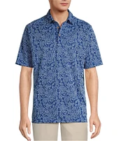 Roundtree & Yorke Short Sleeve Patterned Polynosic Polo Shirt