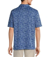 Roundtree & Yorke Short Sleeve Patterned Polynosic Polo Shirt
