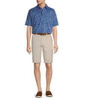 Roundtree & Yorke Short Sleeve Patterned Polynosic Polo Shirt