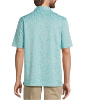 Roundtree & Yorke Short Sleeve Patterned Polynosic Polo Shirt