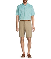 Roundtree & Yorke Short Sleeve Patterned Polynosic Polo Shirt