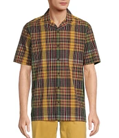 Roundtree & Yorke Short Sleeve Plaid Camp Sport Shirt