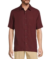 Roundtree & Yorke Short Sleeve Ribstop Solid Sport Shirt