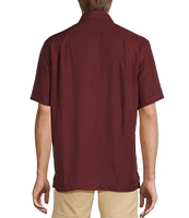 Roundtree & Yorke Short Sleeve Ribstop Solid Sport Shirt