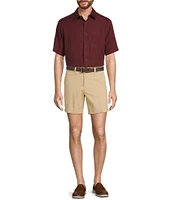 Roundtree & Yorke Short Sleeve Ribstop Solid Sport Shirt