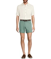 Roundtree & Yorke Short Sleeve Ribstop Solid Sport Shirt