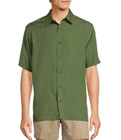 Roundtree & Yorke Short Sleeve Ribstop Solid Sport Shirt