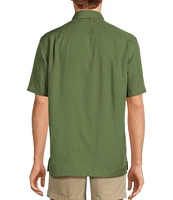 Roundtree & Yorke Short Sleeve Ribstop Solid Sport Shirt