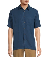 Roundtree & Yorke Short Sleeve Ribstop Solid Sport Shirt