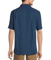 Roundtree & Yorke Short Sleeve Ribstop Solid Sport Shirt