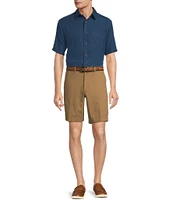 Roundtree & Yorke Short Sleeve Ribstop Solid Sport Shirt