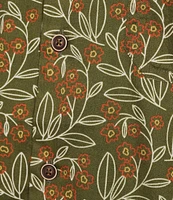 Roundtree & Yorke Short Sleeve Slub Floral Print Sport Shirt