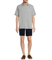 Roundtree & Yorke Short Sleeve Small Check Sport Shirt