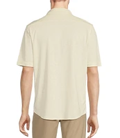 Roundtree & Yorke Short Sleeve Solid Coatfront Shirt