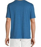 Roundtree & Yorke Short Sleeve Solid Heathered Pocket Crew T-Shirt