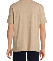 Roundtree & Yorke Short Sleeve Solid Heathered Pocket Crew T-Shirt