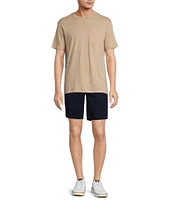 Roundtree & Yorke Short Sleeve Solid Heathered Pocket Crew T-Shirt