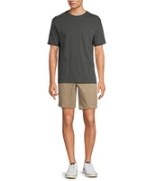 Roundtree & Yorke Short Sleeve Solid Heathered Pocket Crew T-Shirt