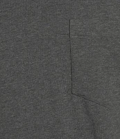 Roundtree & Yorke Short Sleeve Solid Heathered Pocket Crew T-Shirt